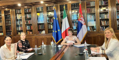 30 May 2024 National Assembly Deputy Speaker and Chairperson of the European Integration Committee Elvira Kovacs in video meeting with the members of the Italian Chamber of Deputies 